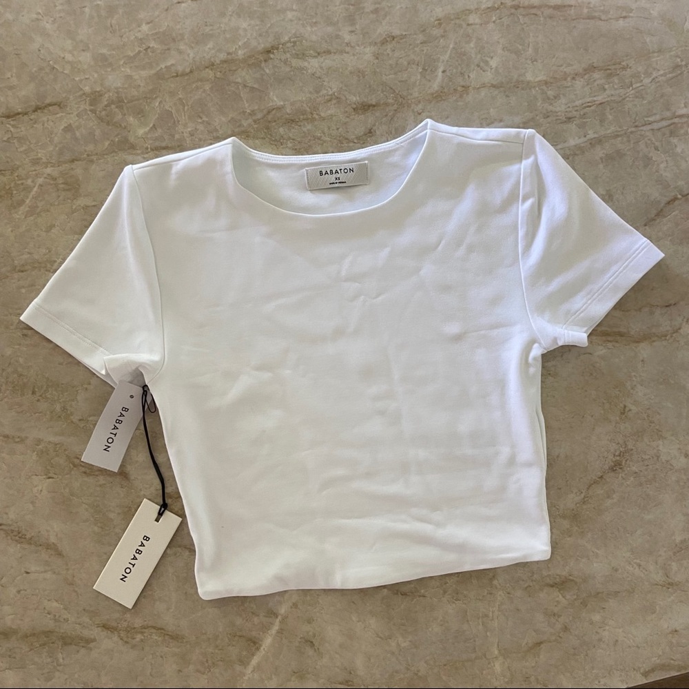 Aritzia Contour Crew Cropped Tee